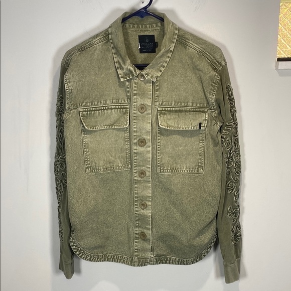Volcom Olive Green Jean Jacket - Picture 13 of 13